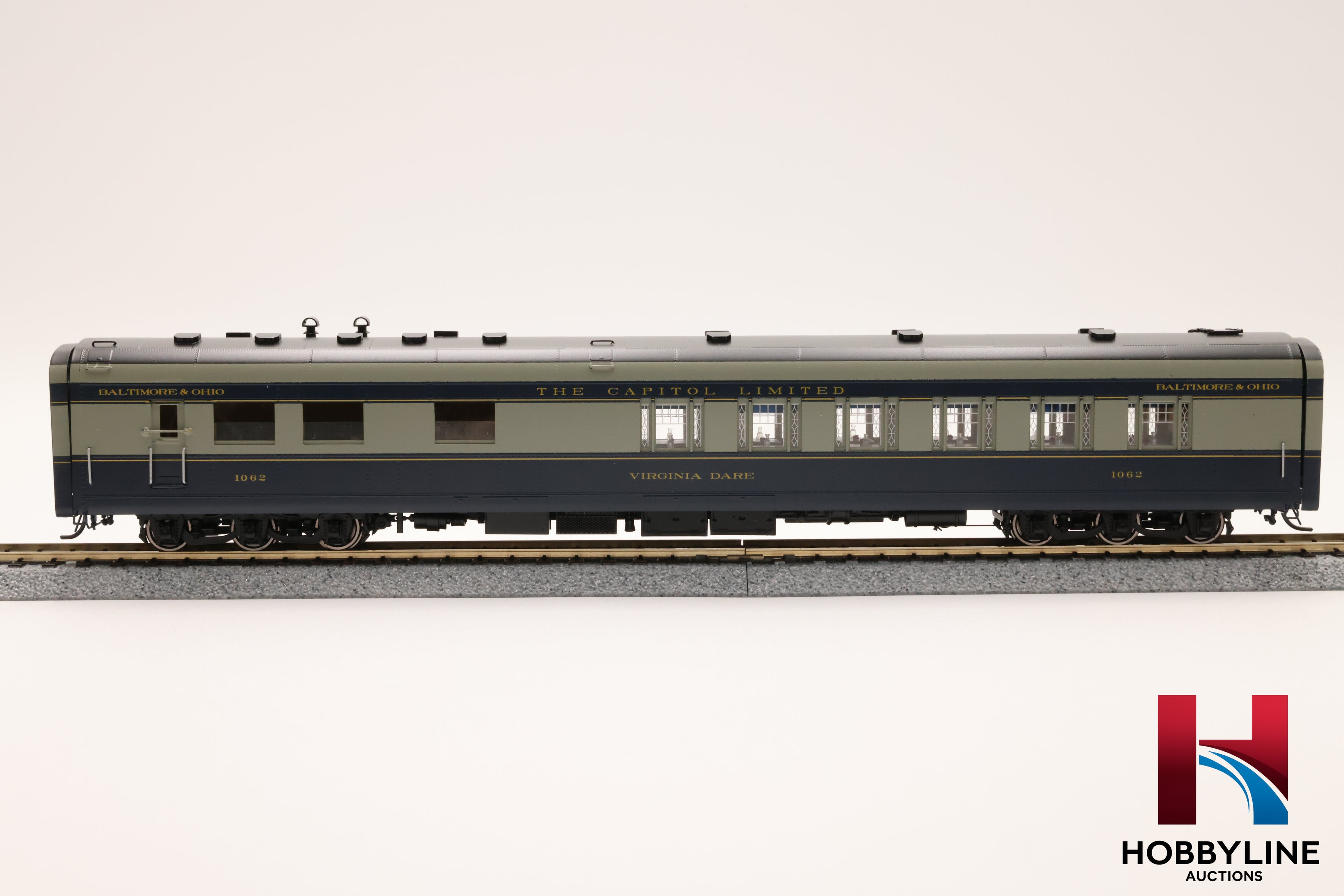 HO Brass Coach Yard Baltimore & Ohio 1938 Capitol Limited 8 Car Set | NEW